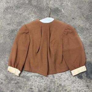 Vintage Film Costume 40s 50s Does Victorian Antique Style Rust Bodice XS/S